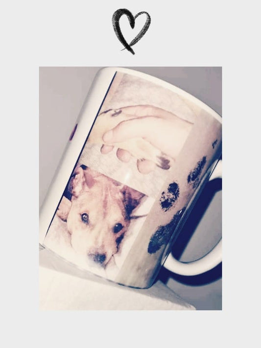 Dog photo frame mug