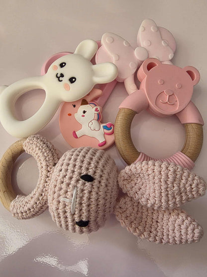 Teething clips